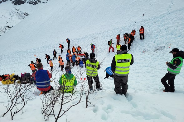 hjelpekorps på øvelse